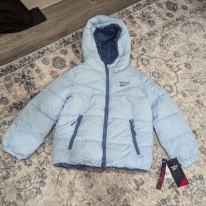Reebok Unisex Winter Light Blue Brand New Jacket Double Sided (7/8) size
